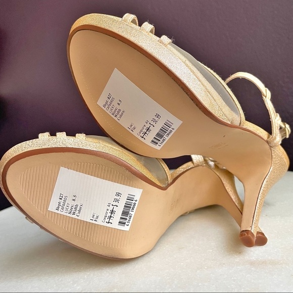 Caparros Lucky Peach Glitz Heels Size 8.5 - Picture 8 of 9